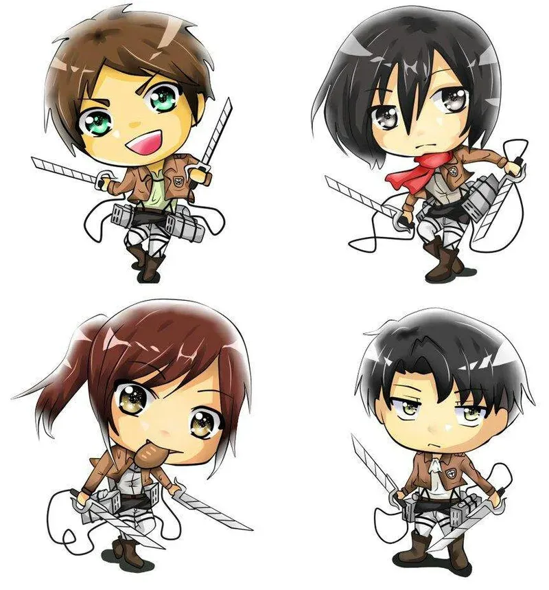 ảnh attack on titan chibi 3