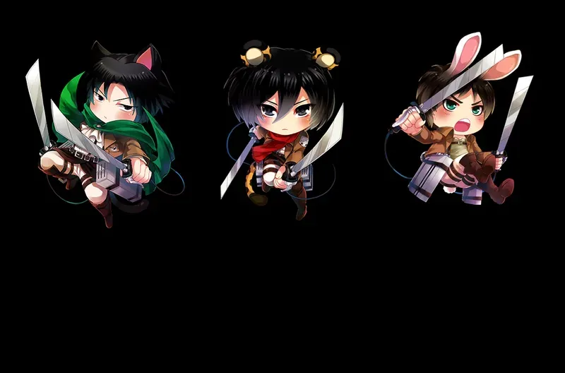 ảnh attack on titan chibi 15