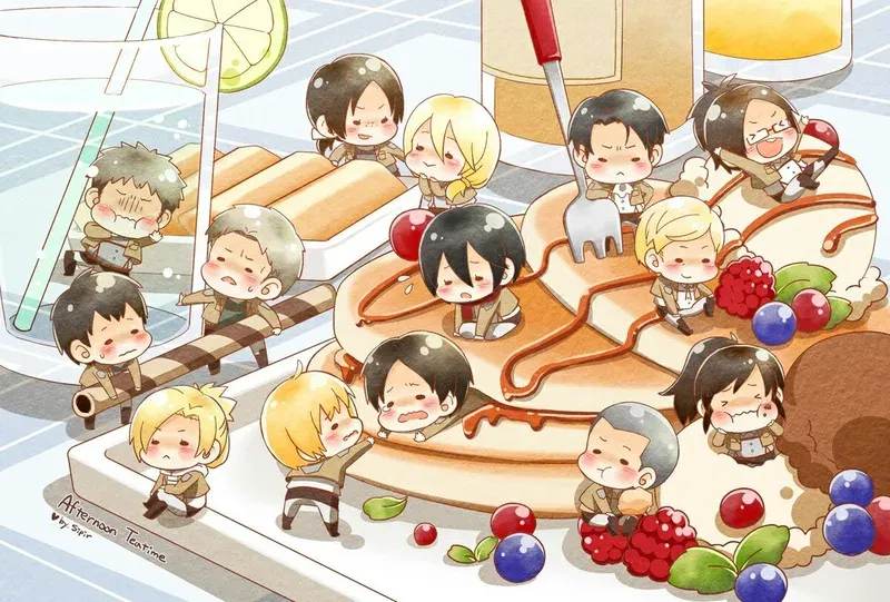 ảnh attack on titan chibi 18