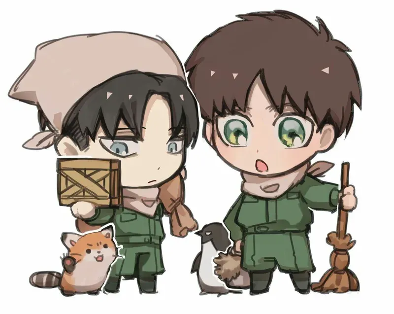 ảnh attack on titan chibi 22