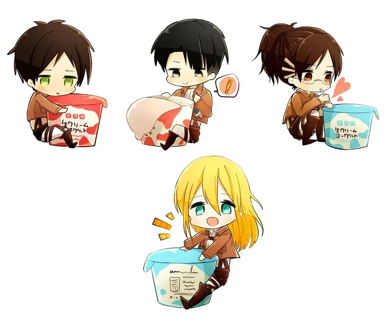 ảnh attack on titan chibi 23