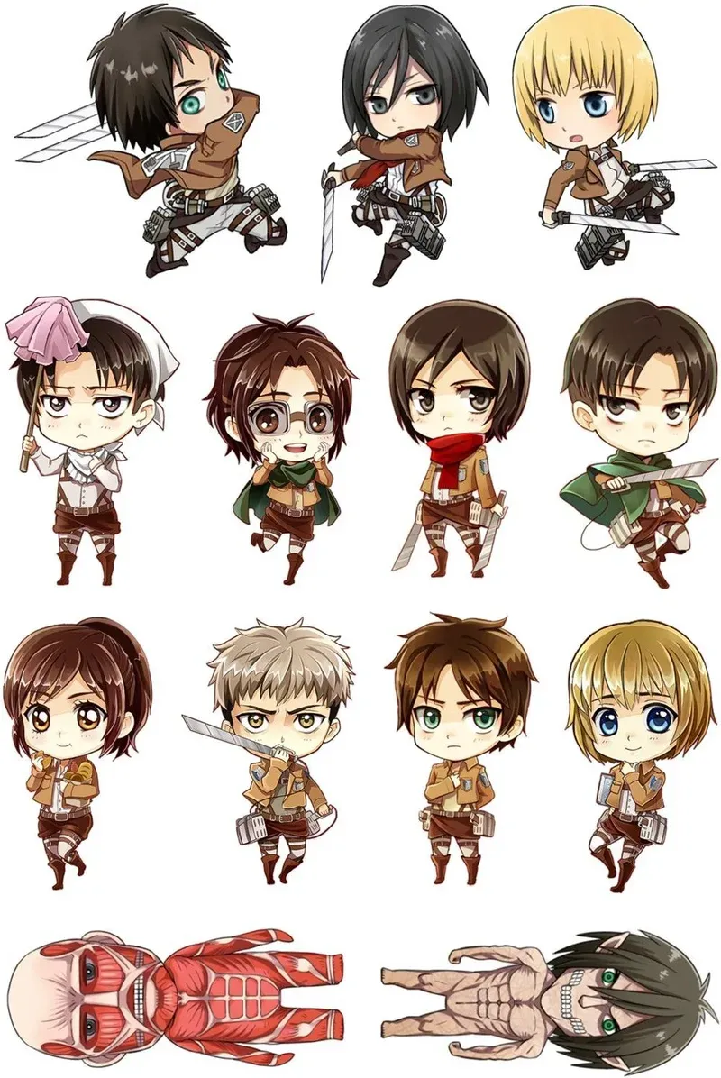 ảnh attack on titan chibi 30