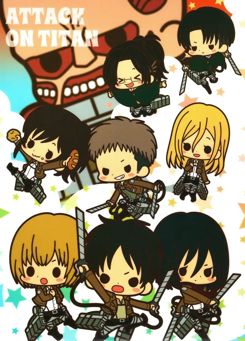 ảnh attack on titan chibi 36