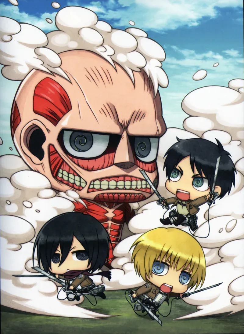 ảnh attack on titan chibi 49