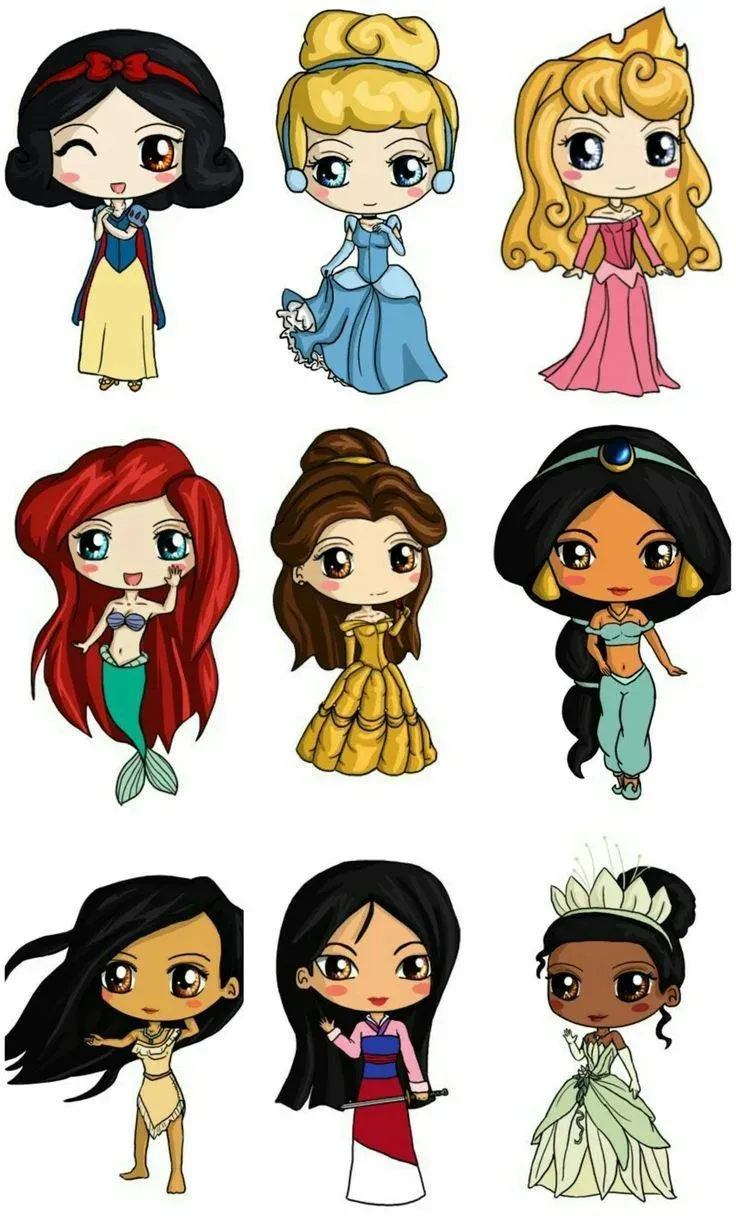 ảnh chibi công chúa disney 9