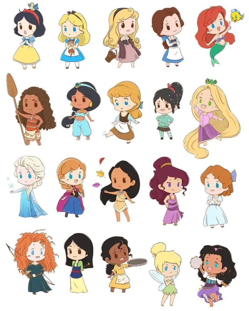 ảnh chibi công chúa disney 24