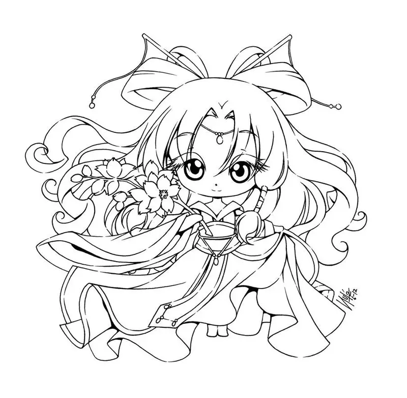 ảnh chibi không màu 8