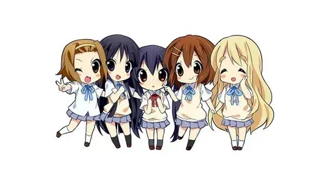 chibi ảnh anime nhóm 5 người nữ 39