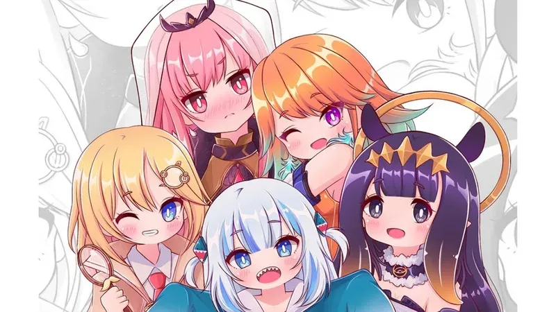 chibi ảnh anime nhóm 5 người nữ 48