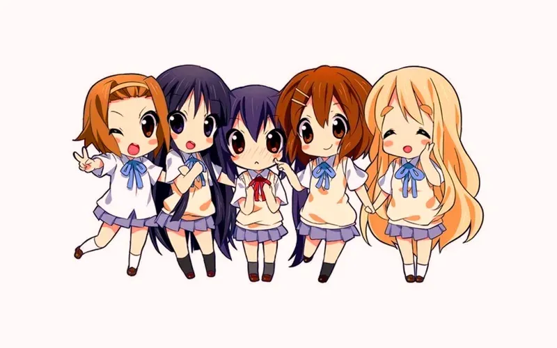 chibi ảnh anime nhóm 5 người nữ 49