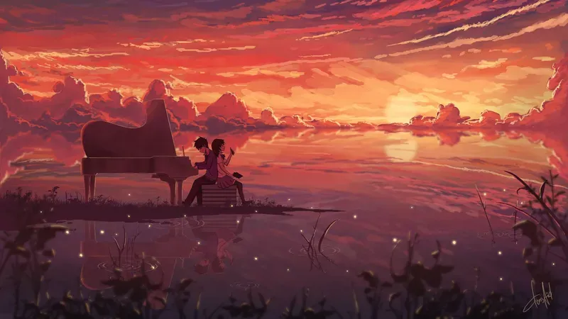 Hình nền anime tình cảm lãng mạn 1