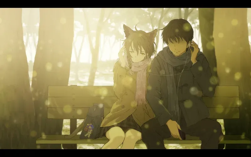Hình nền anime tình cảm lãng mạn 14