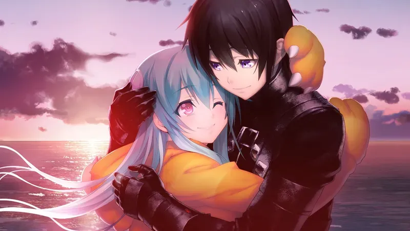 Hình nền anime tình cảm lãng mạn 26