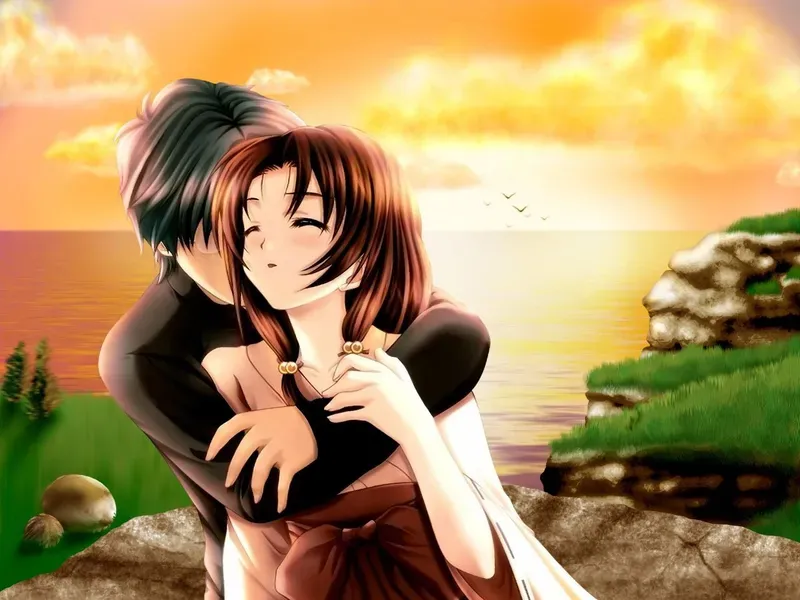 Hình nền anime tình cảm lãng mạn 30