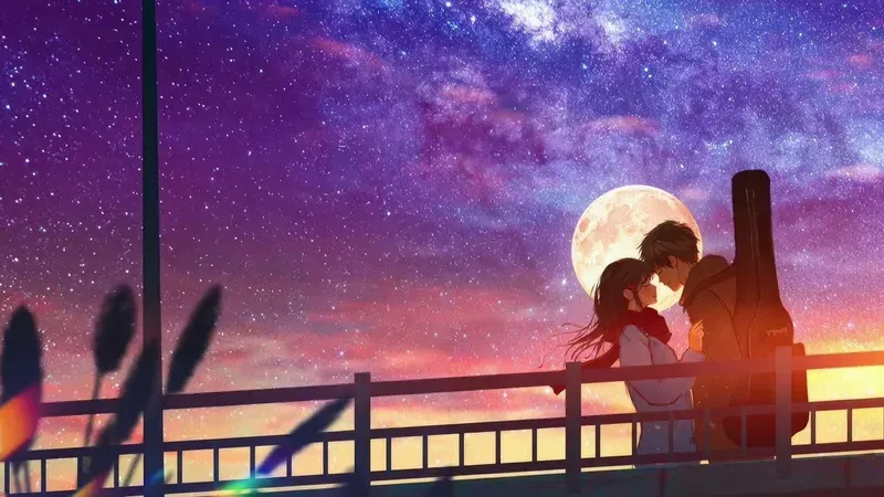Hình nền anime tình cảm lãng mạn 34
