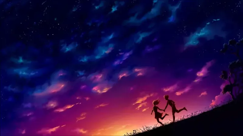 Hình nền anime tình cảm lãng mạn 36