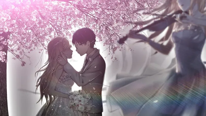 Hình nền anime tình cảm lãng mạn 38