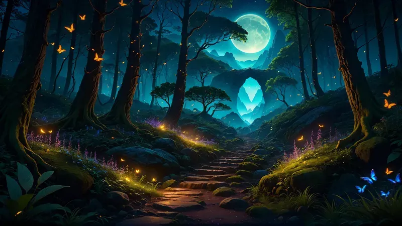 Hình nền đom đóm đêm huyền ảo 5