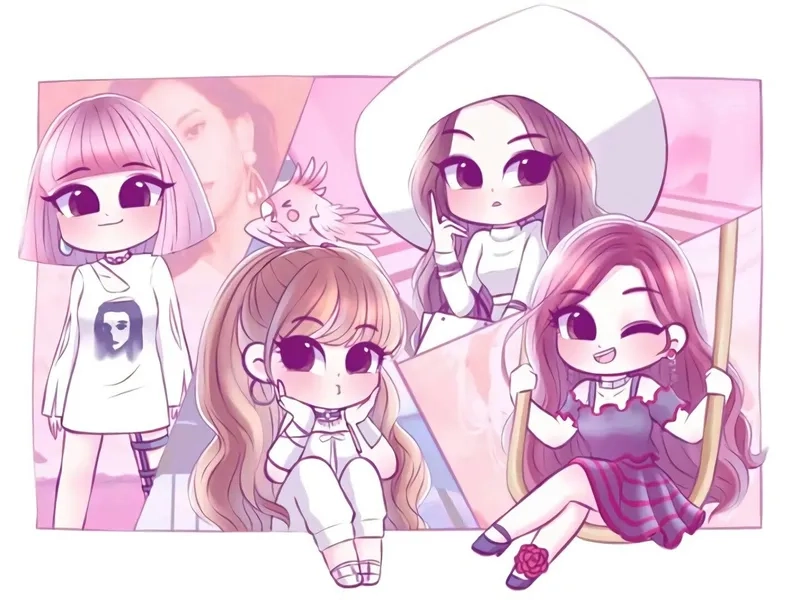 Tải ngay cute chibi blackpink chibi dễ thương