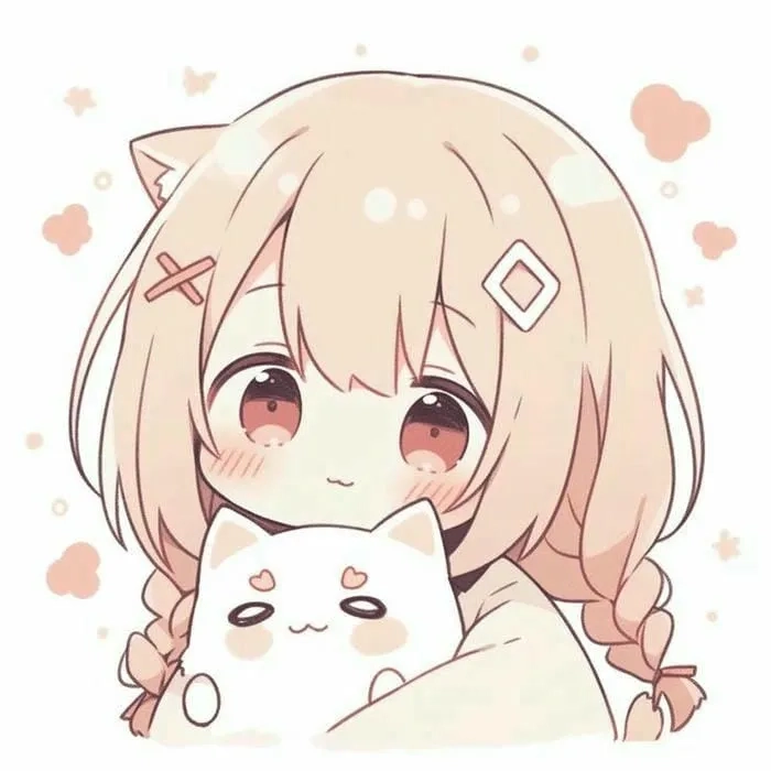 Hình ảnh anime cute nam nữ thể hiện sự hòa hợp và tình yêu thương