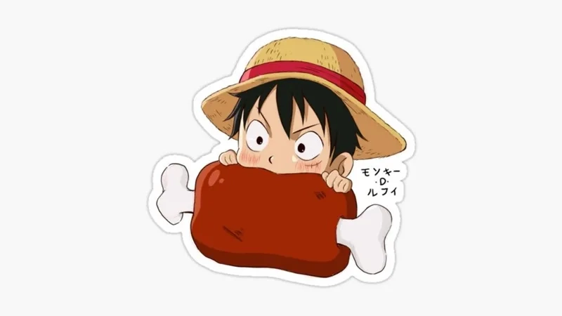 Monkey D Luffy chibi dễ thương trong chibi Monkey D Luffy