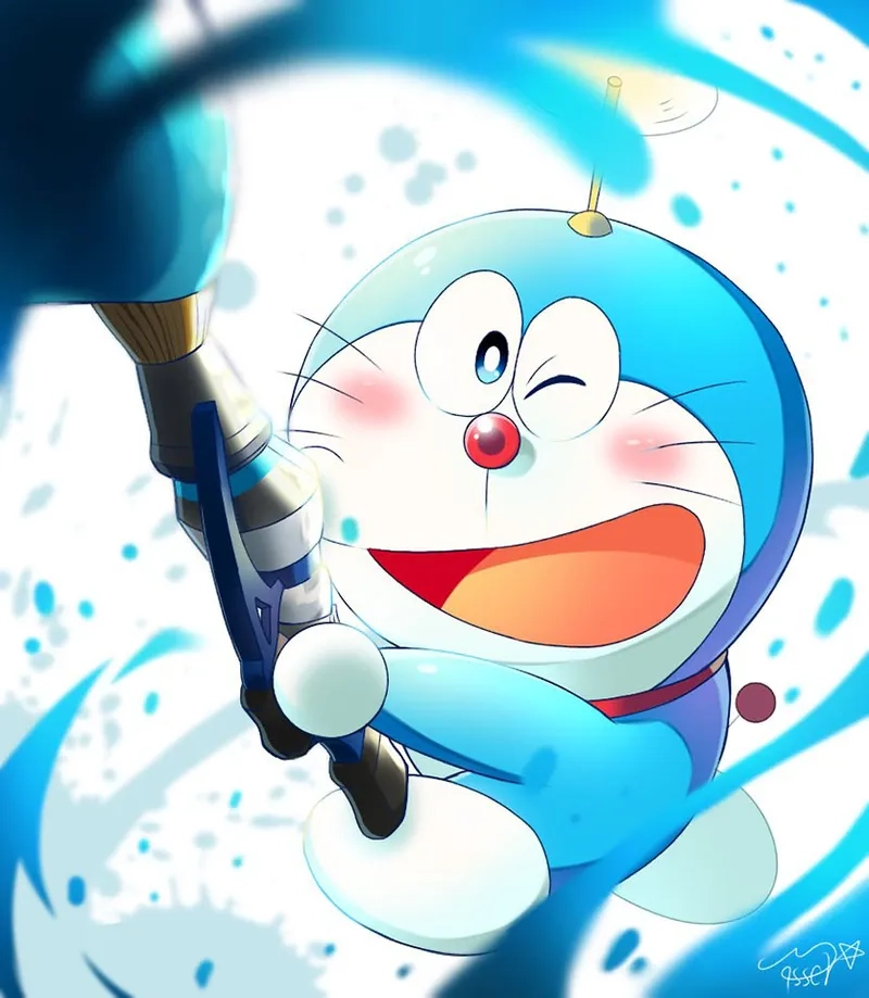 Doraemon siêu ngầu tạo điểm nhấn cho hình nền