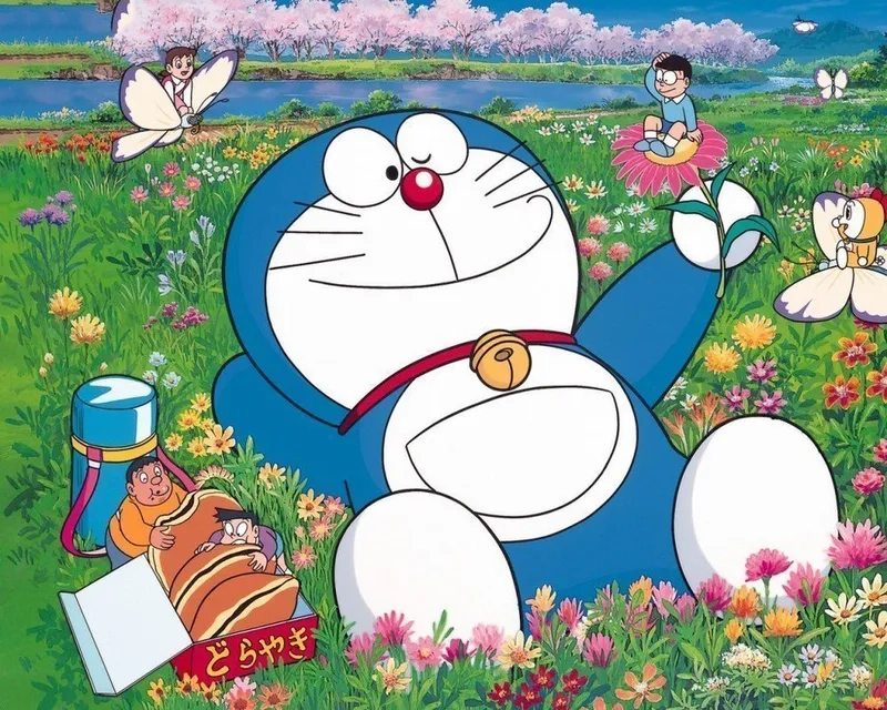 Hình Doraemon và Nobita ngầu đầy cá tính