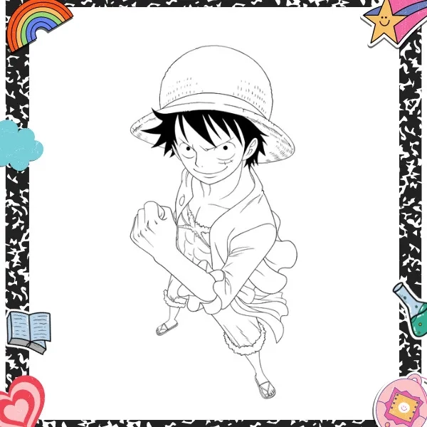 Luffy chibi đáng yêu và Luffy chibi dễ vẽ