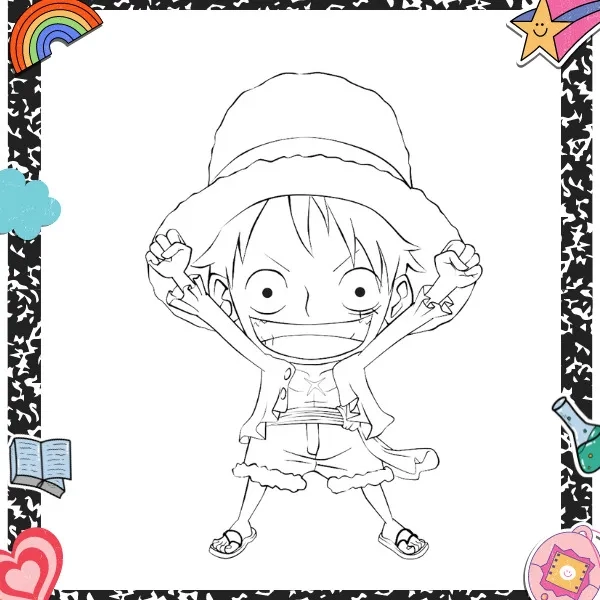 Hướng dẫn đơn giản cho cách vẽ Luffy chibi cute