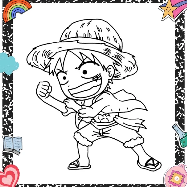 Tìm cảm hứng từ hình vẽ Luffy chibi