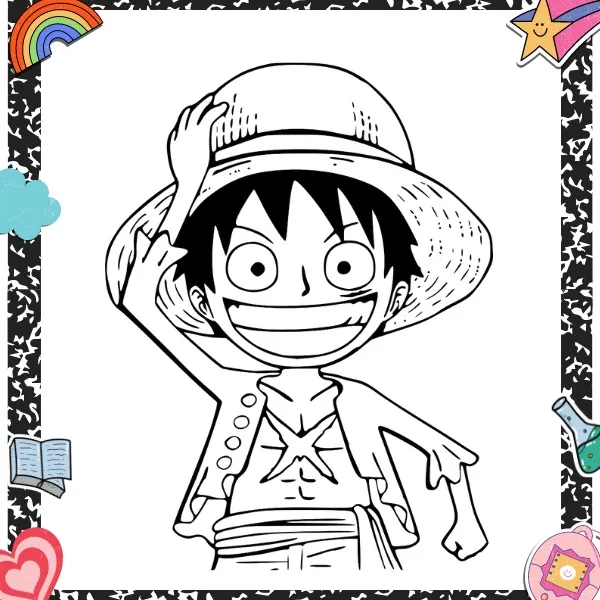 Luffy dễ thương qua hình vẽ Luffy cute