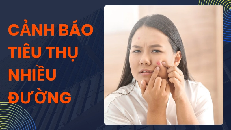 Tác hại của việc ăn quá nhiều đường biểu hiện qua làn da mụn