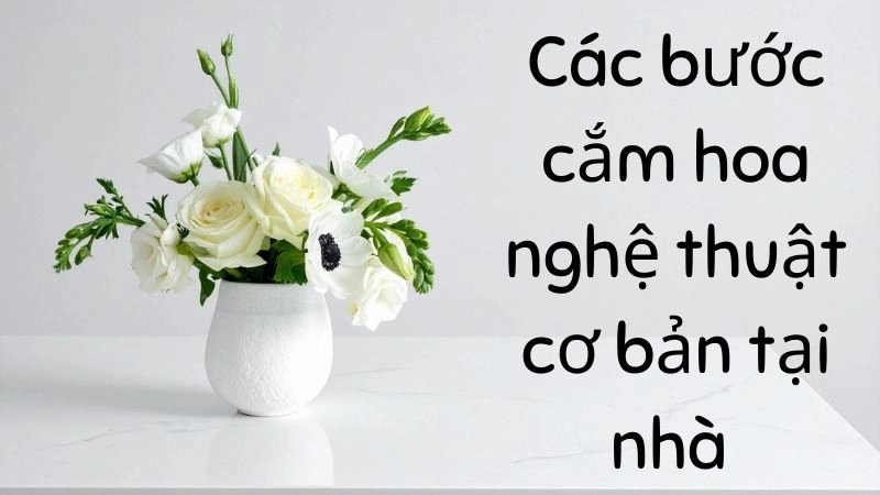 Các bước cắm hoa nghệ thuật cơ bản tại nhà 