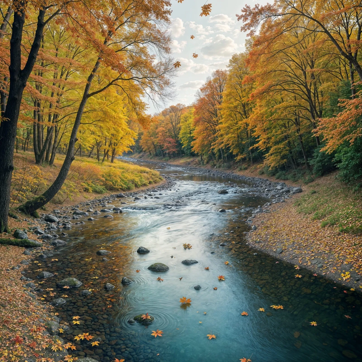 Mang không khí lãng mạn vào không gian sống với tranh phong cảnh mùa thu