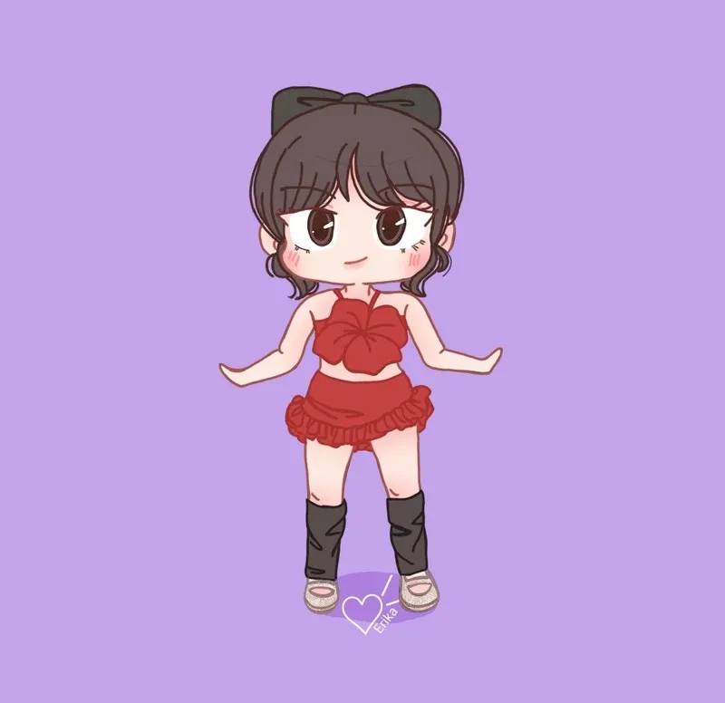 Thần thái sang chảnh vẫn được giữ nguyên ở Blackpink Jennie chibi