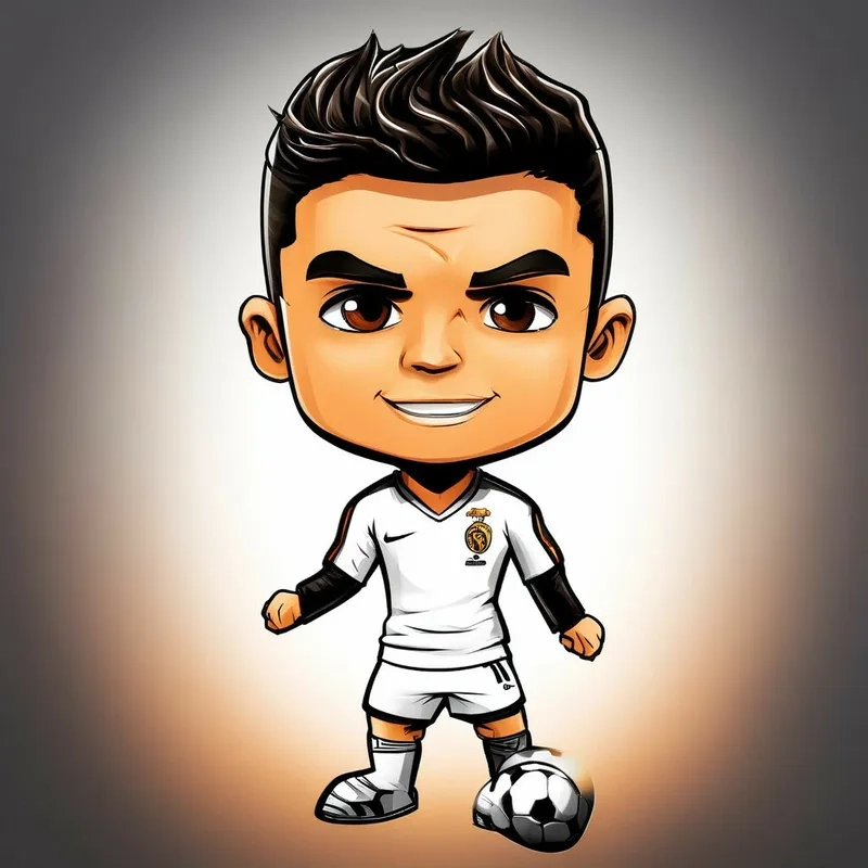Tan chảy trước vẻ hình Ronaldo cute phô mai que