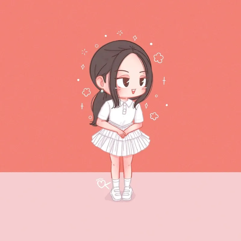Đặt ngay avatar Facebook với ảnh Jennie Blackpink chibi cực xinh