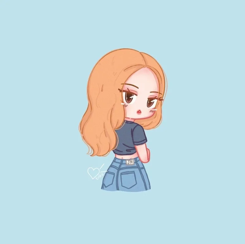 Thay áo mới cho dế yêu bằng hình nền Jennie chibi độc đáo