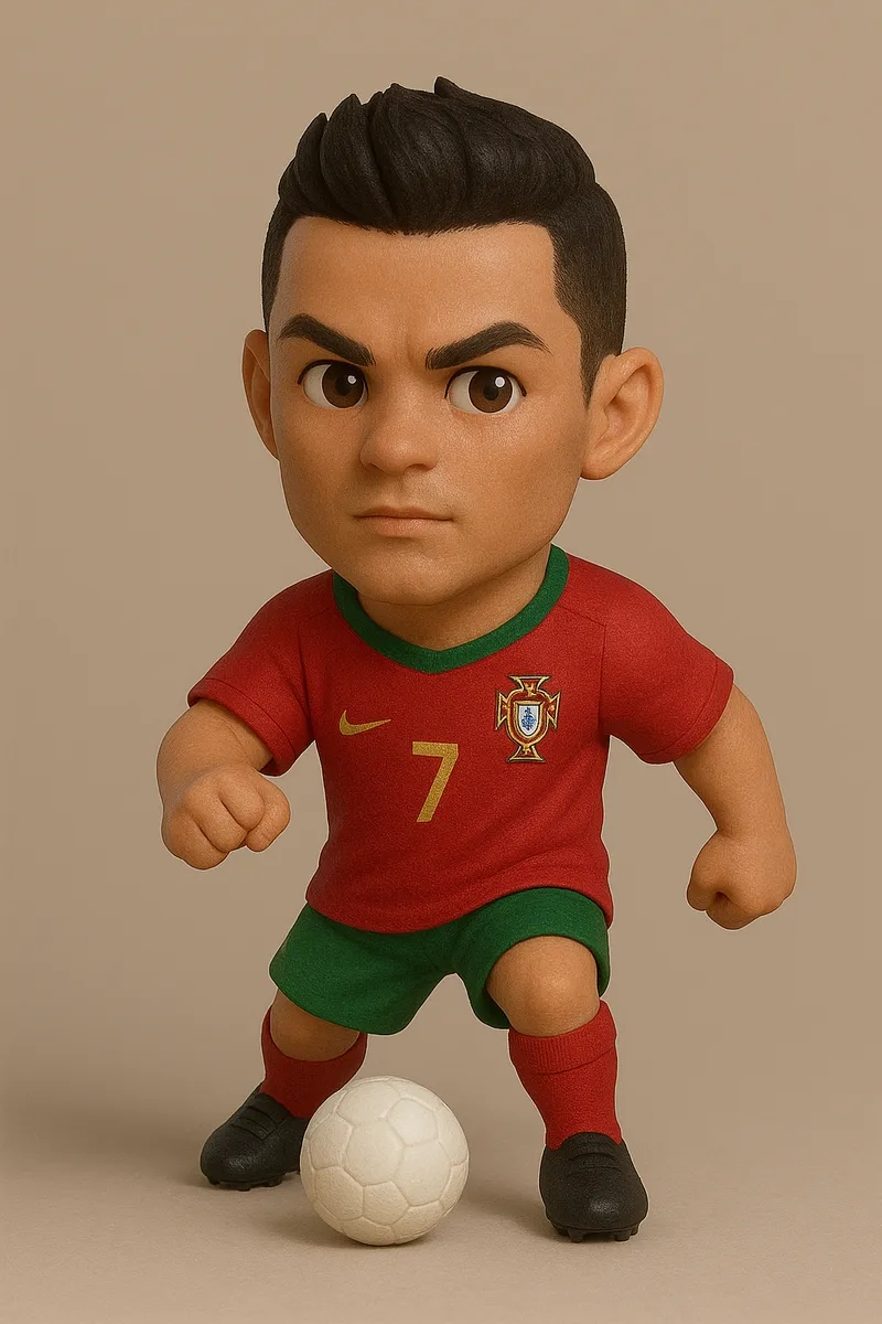 Làm mới hình nền điện thoại bằng ảnh Ronaldo chibi