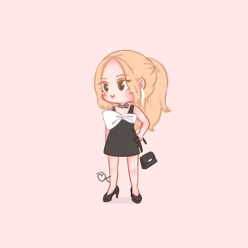 Ngỡ ngàng với độ dễ thương của Rose Black Pink chibi