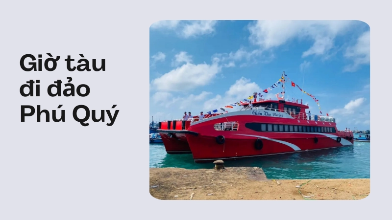 Lịch trình di chuyển tàu biển ra đảo nhanh nhất