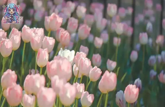 Hình nền hoa tulip đáng yêu để thay đổi giao diện màn hình