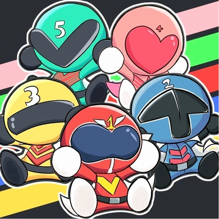 5 anh em siêu nhân chibi với trang phục đa dạng