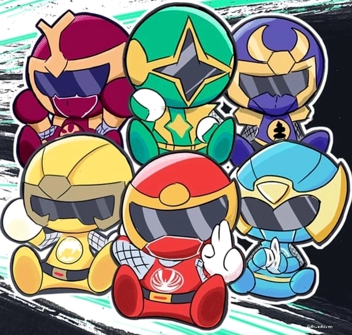 Ảnh 5 anh em siêu nhân chibi nhìn là mê