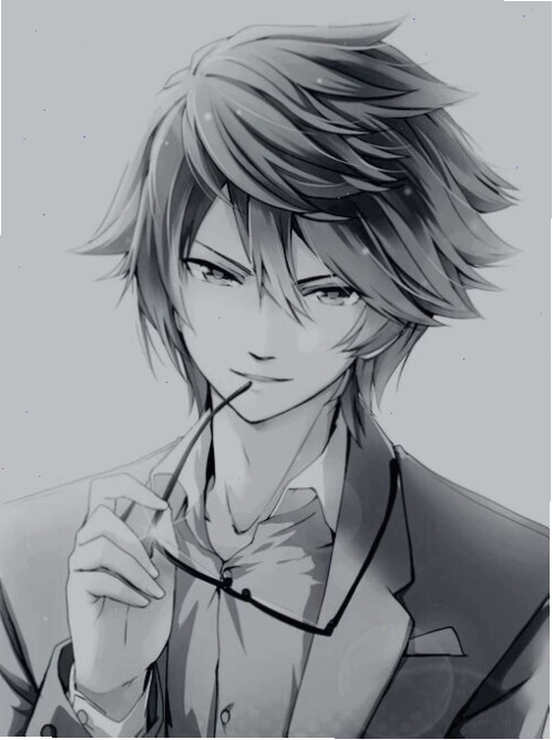 Ảnh Anime boy đen trắng đẹp trai nhất, với ánh nhìn sâu thẳm