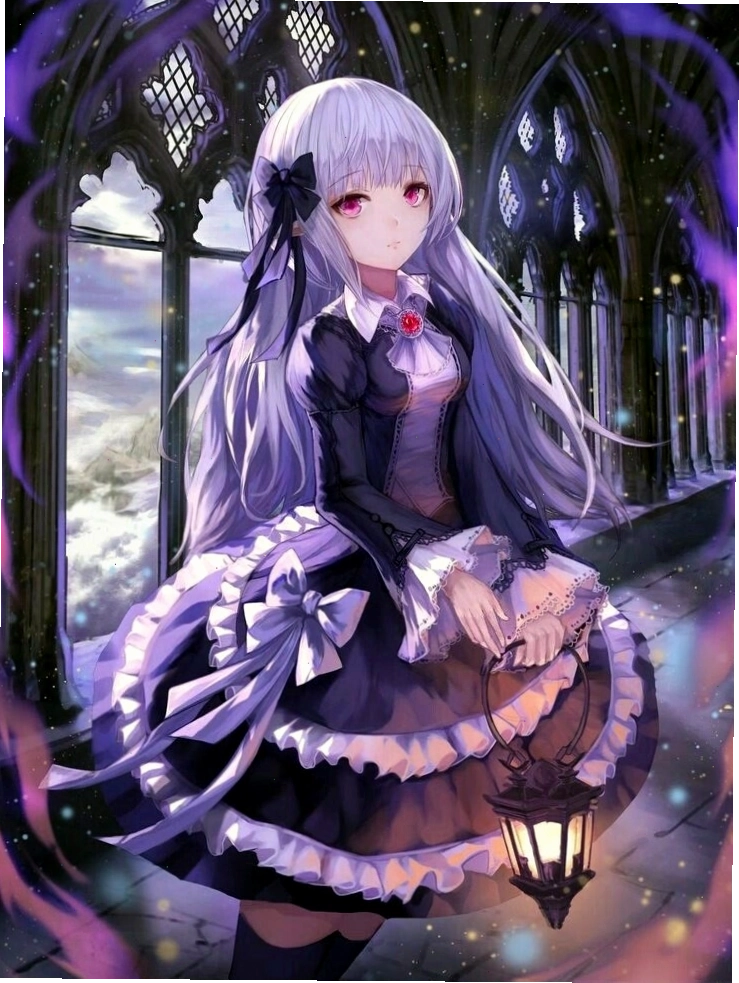 Ảnh anime nữ ngầu ăn mặc phong cách Gothic bí hiểm và lạnh lùng