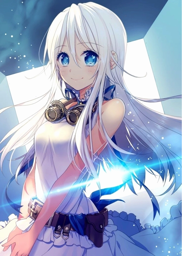 Ảnh con gái anime tóc bạch kim dễ thương nhất