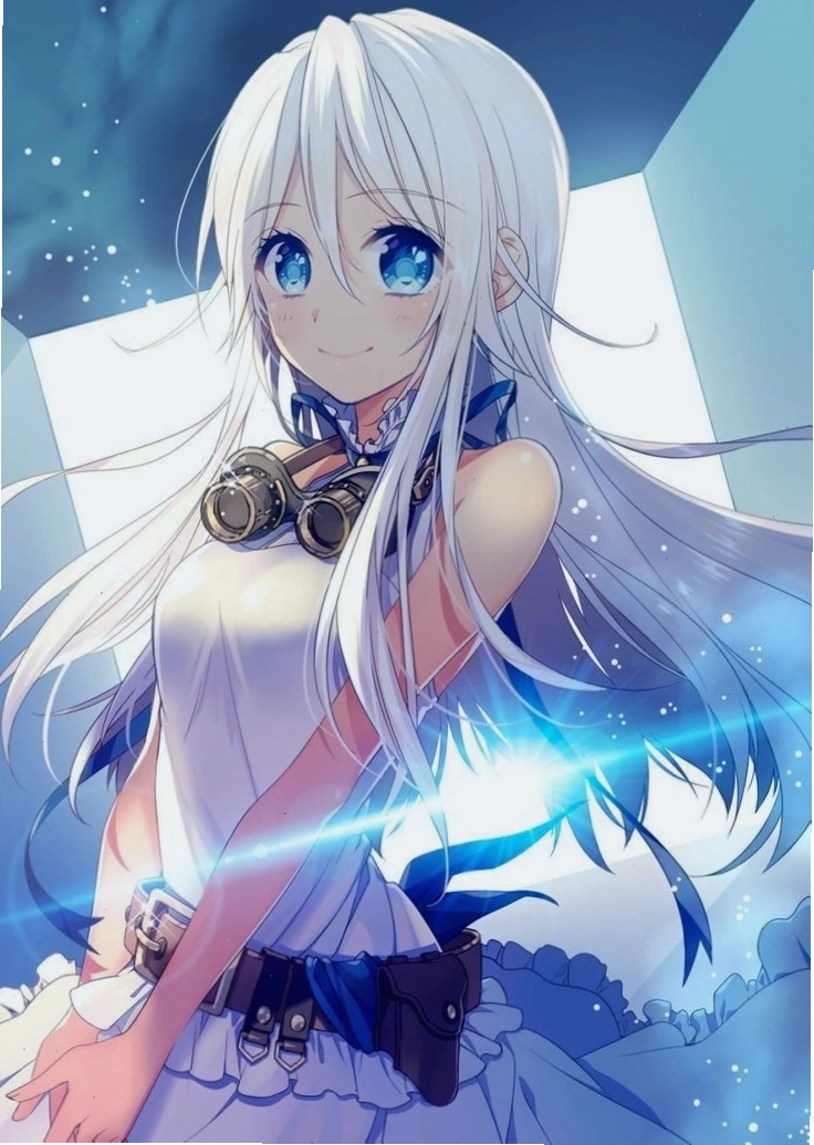 Ảnh con gái anime tóc bạch kim dễ thương nhất quả đất
