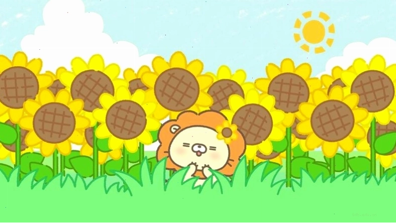 Ảnh hoa hướng dương chibi đáng yêu