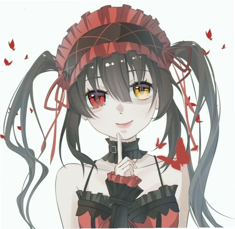 Ảnh Kurumi anime chibi đáng yêu với biểu cảm ngộ nghĩnh